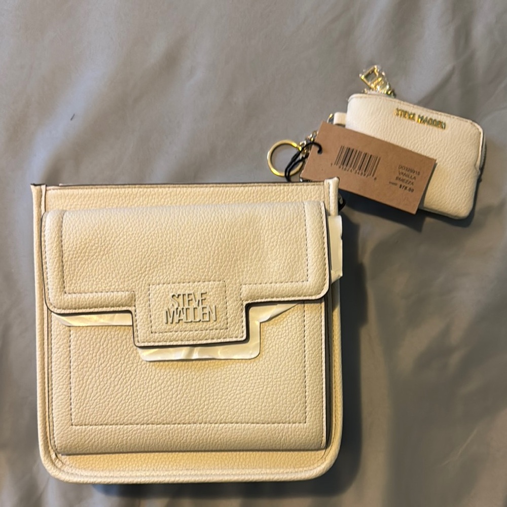Steve Madden Cream Crossbody Bag with Coin Pouch - Picture 1 of 1